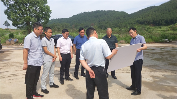 6月7日，潘總陪同縣人大領導調研王村砂石加工點國有自然資源管理情況.jpg