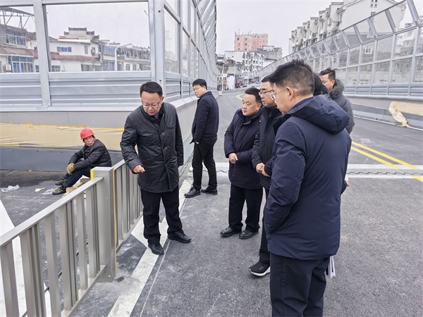 1月20日，汪凱書記到跨鐵路橋項目進(jìn)行調(diào)研，洪董、張總陪同。.jpg